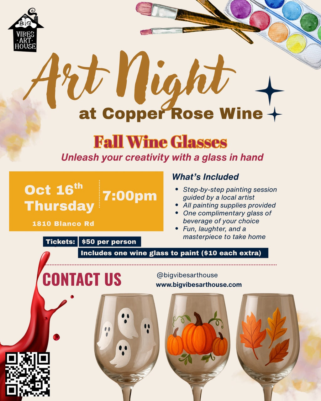 Art Night at Copper Rose Wine