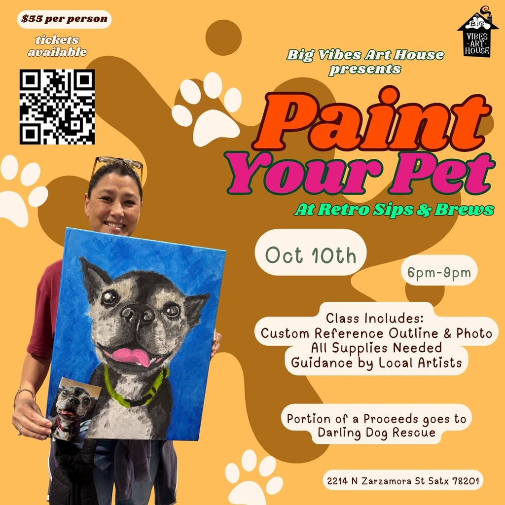 Paint Your Pet at Retro Sips and Brews Oct 10th