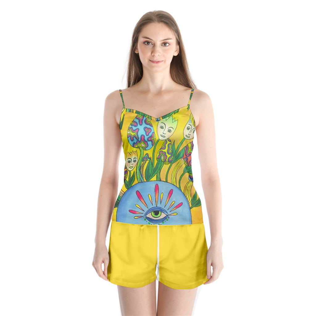 Tend to Your Garden Satin Pajamas Set